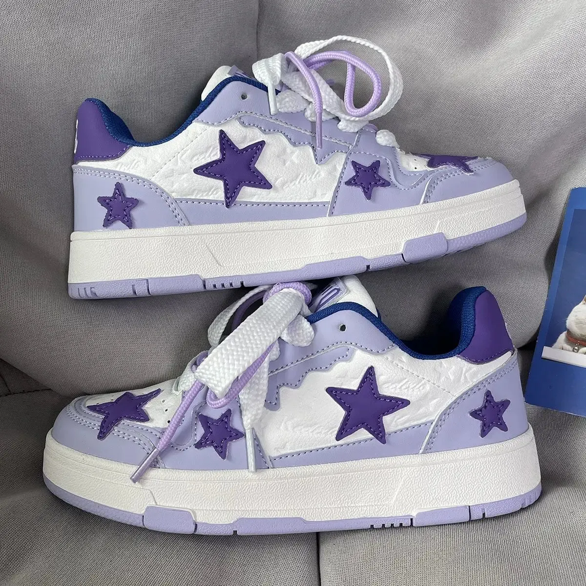 JOSKAA 2024 Purple Dopamine Star Sneakers Shoes MK19384