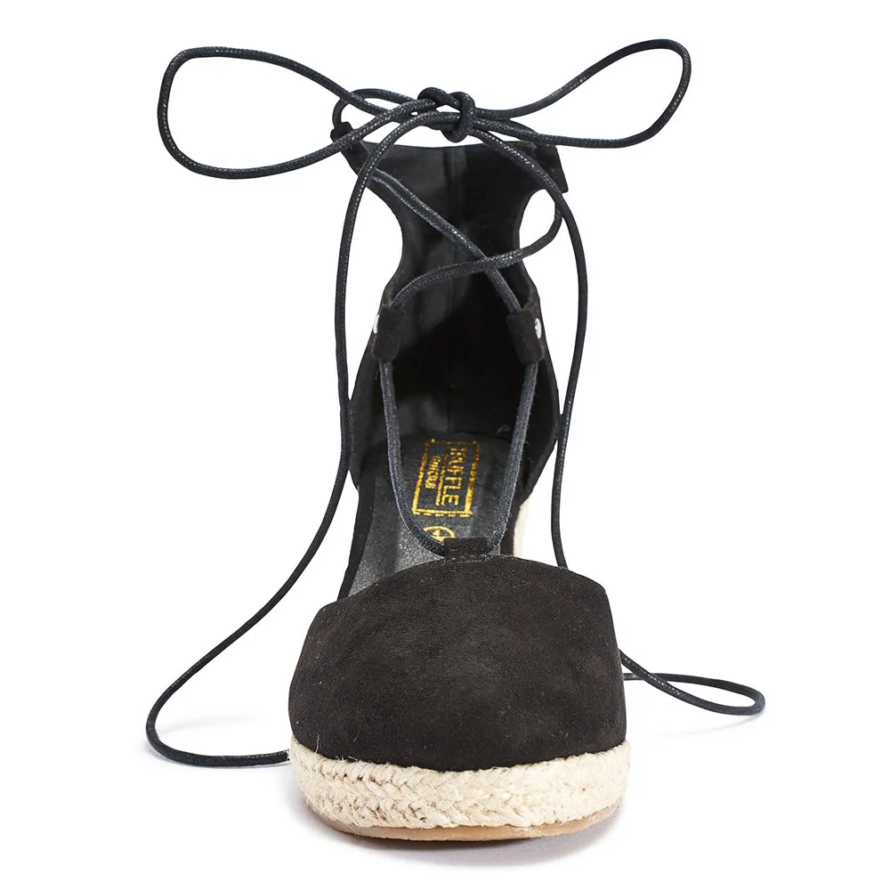 Lace Up Espadrille Heels