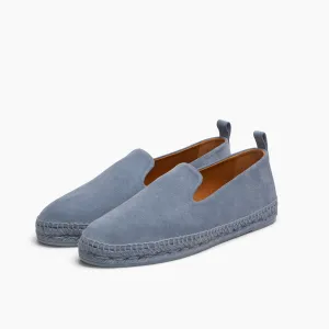 Luxury Men's Espadrilles Gozo Genuine Leather Light Blue