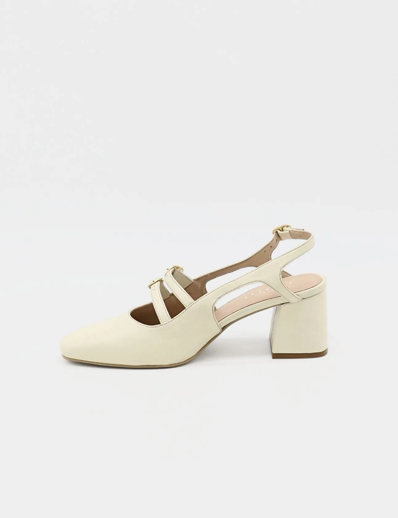 Marie mary janes in off white leather womens shoes