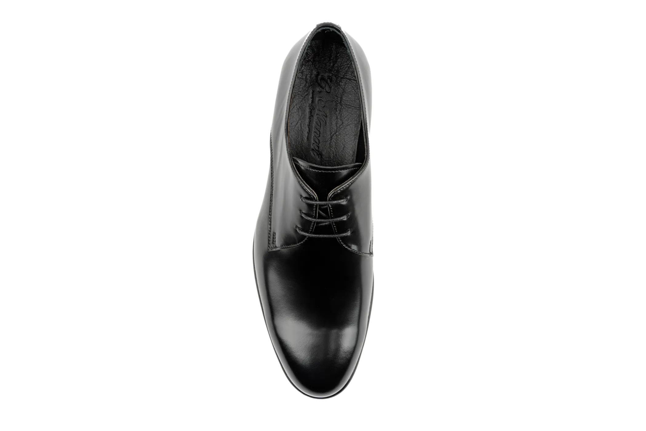 Men's Formal Derby Shoes, Patent Leather Business Shoes with Leather Outsole, Classic Plain Toe Lace-Up For Men, Debbano Lou Men's Formal Derby Shoes, Patent Leather Business Shoes with Leather Outsole, Classic Plain Toe Lace-Up For Men