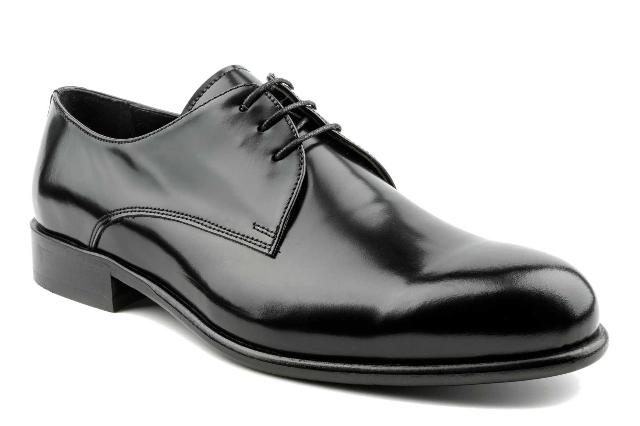 Men's Formal Derby Shoes, Patent Leather Business Shoes with Leather Outsole, Classic Plain Toe Lace-Up For Men, Debbano Lou Men's Formal Derby Shoes, Patent Leather Business Shoes with Leather Outsole, Classic Plain Toe Lace-Up For Men