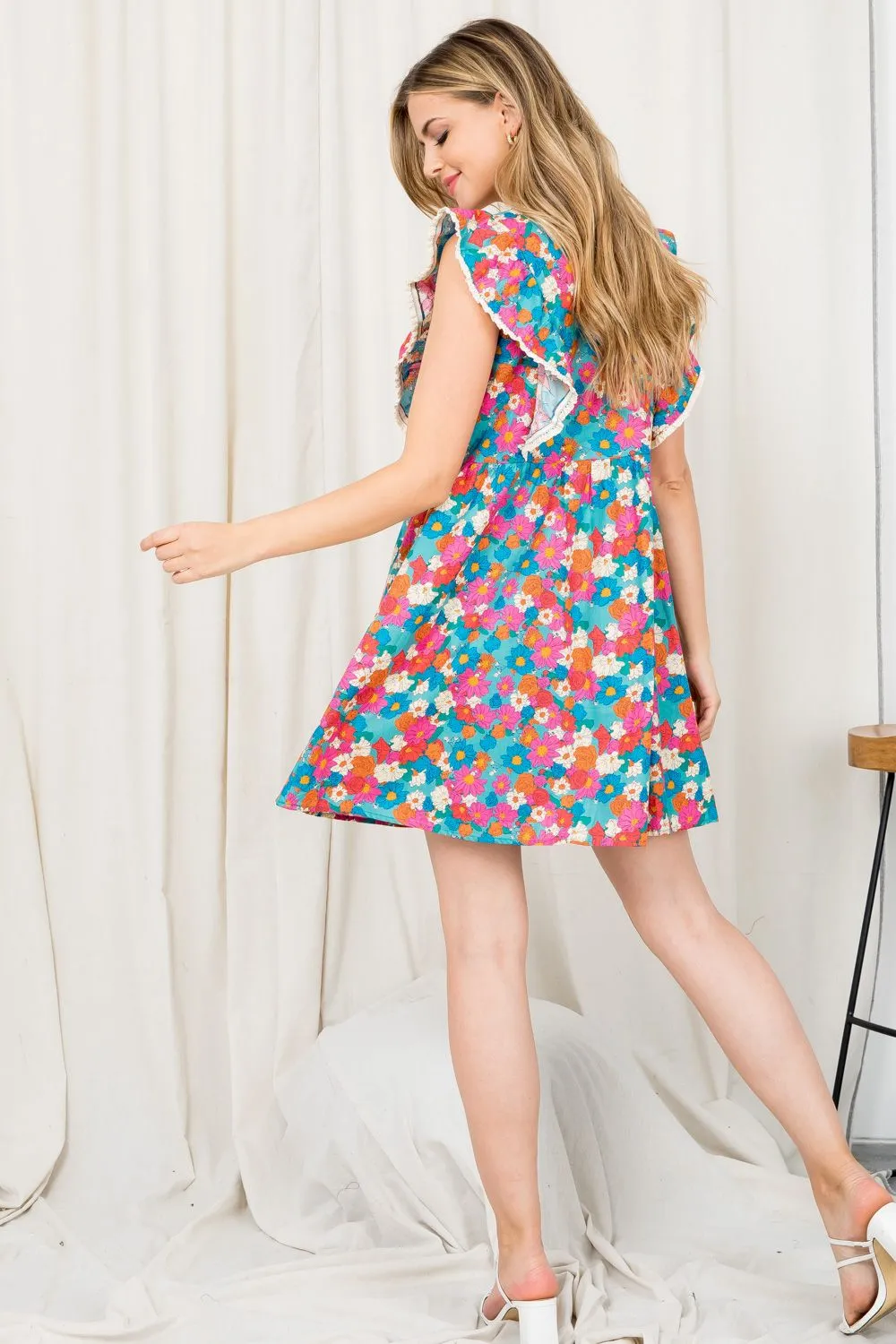 Midsummer Night Floral Dress-THML