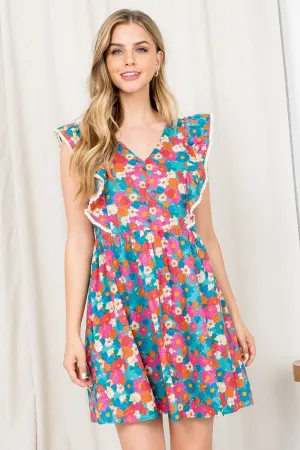 Midsummer Night Floral Dress-THML