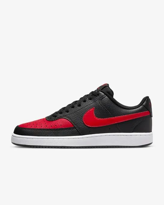 Nike scarpa sneaker da uomo Court Vision Low DV6488 001 nero-rosso-bianco