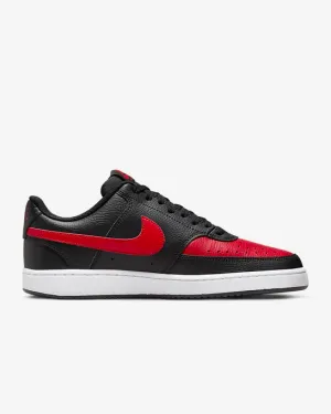 Nike scarpa sneaker da uomo Court Vision Low DV6488 001 nero-rosso-bianco