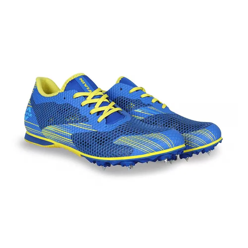 NIVIA TF-800 Track and Field Spikes Running Athletic Shoes (Blue)