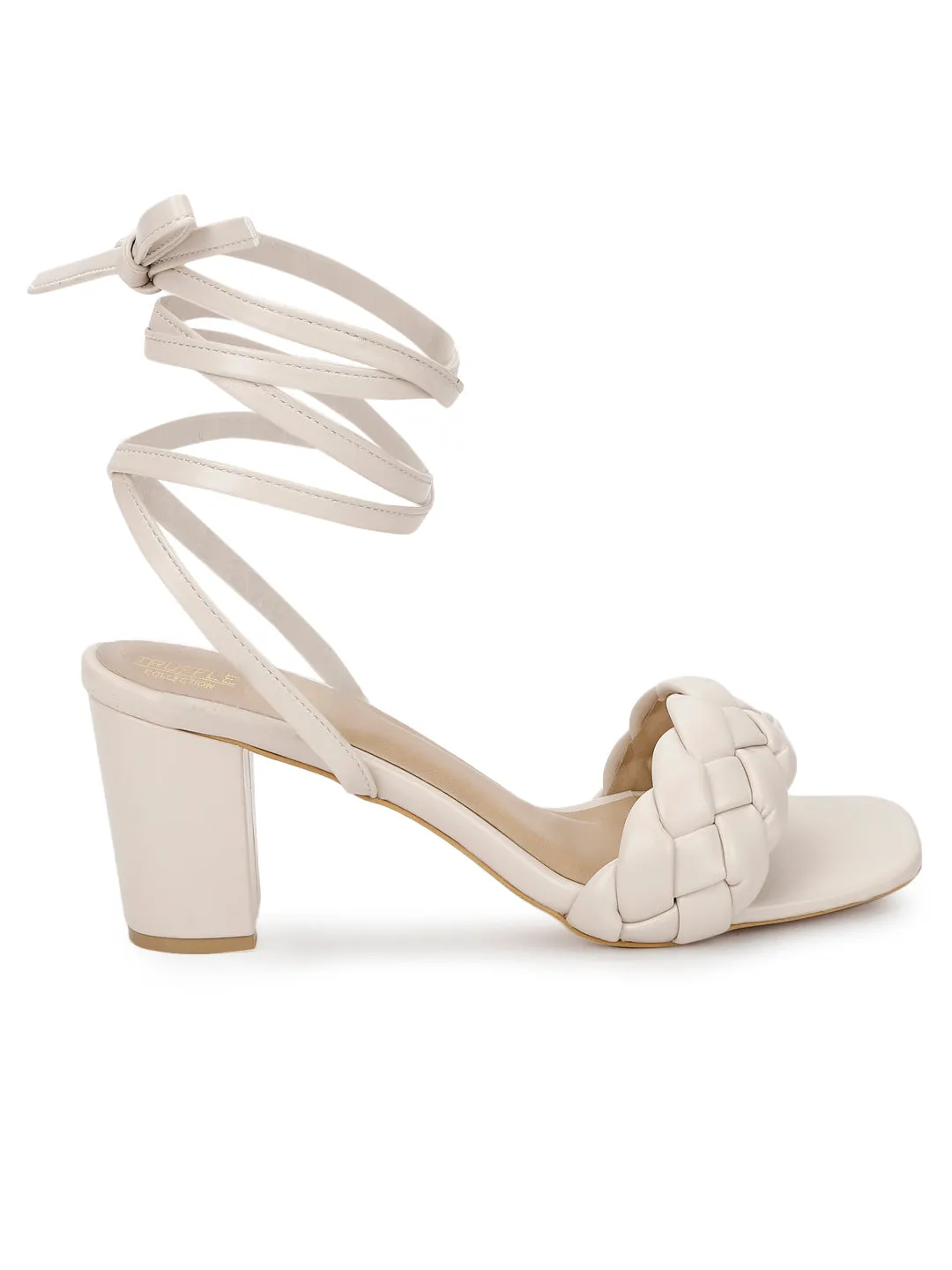 Nude PU Lace-Up Block Sandals (TC-SLC-CR022-NUD)