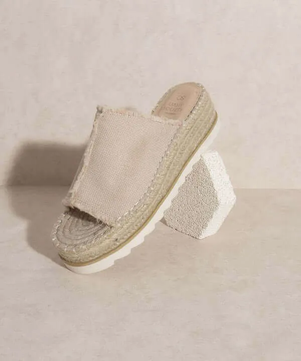 OASIS SOCIETY Adelyn - Beige Linen Espadrilles