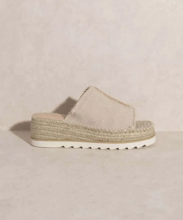 OASIS SOCIETY Adelyn - Beige Linen Espadrilles