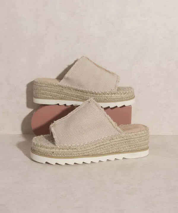 OASIS SOCIETY Adelyn - Beige Linen Espadrilles