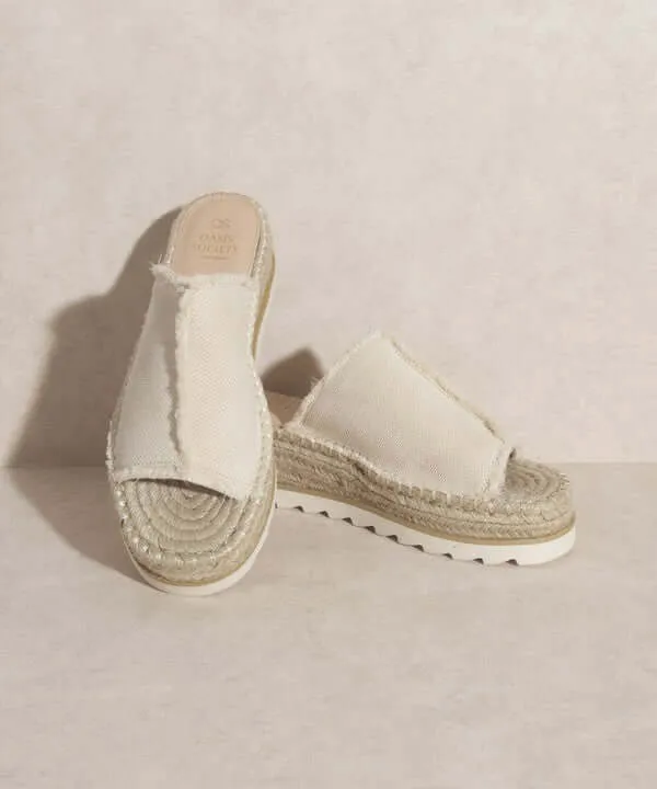 OASIS SOCIETY Adelyn - Beige Linen Espadrilles