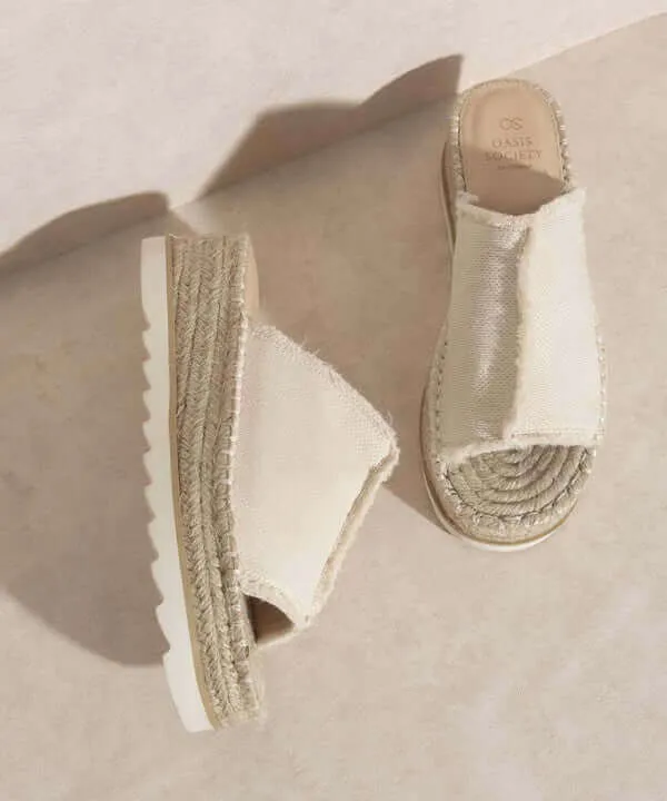 OASIS SOCIETY Adelyn - Beige Linen Espadrilles