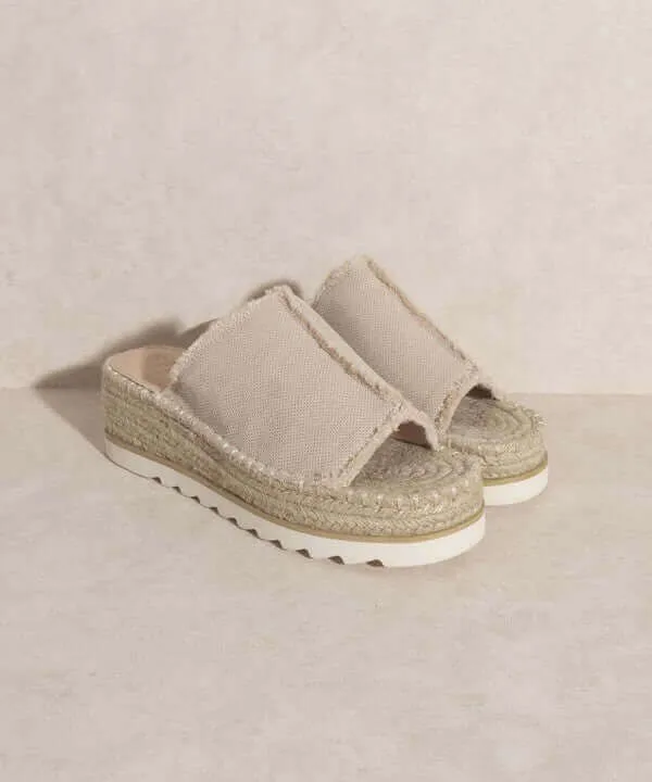 OASIS SOCIETY Adelyn - Beige Linen Espadrilles