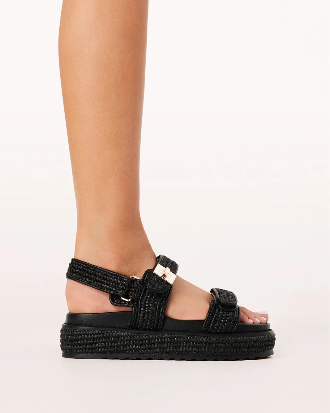 POSIE - BLACK RAFFIA