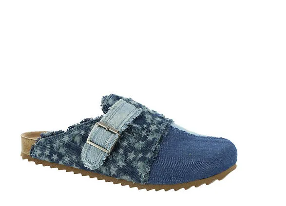 "Mindy" By Very G Slip on Mule Clog (Denim)