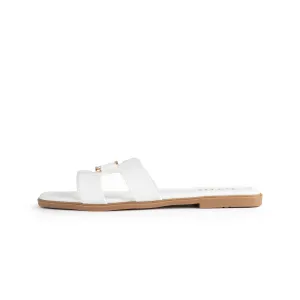 RAID Enola Flat Mules in White