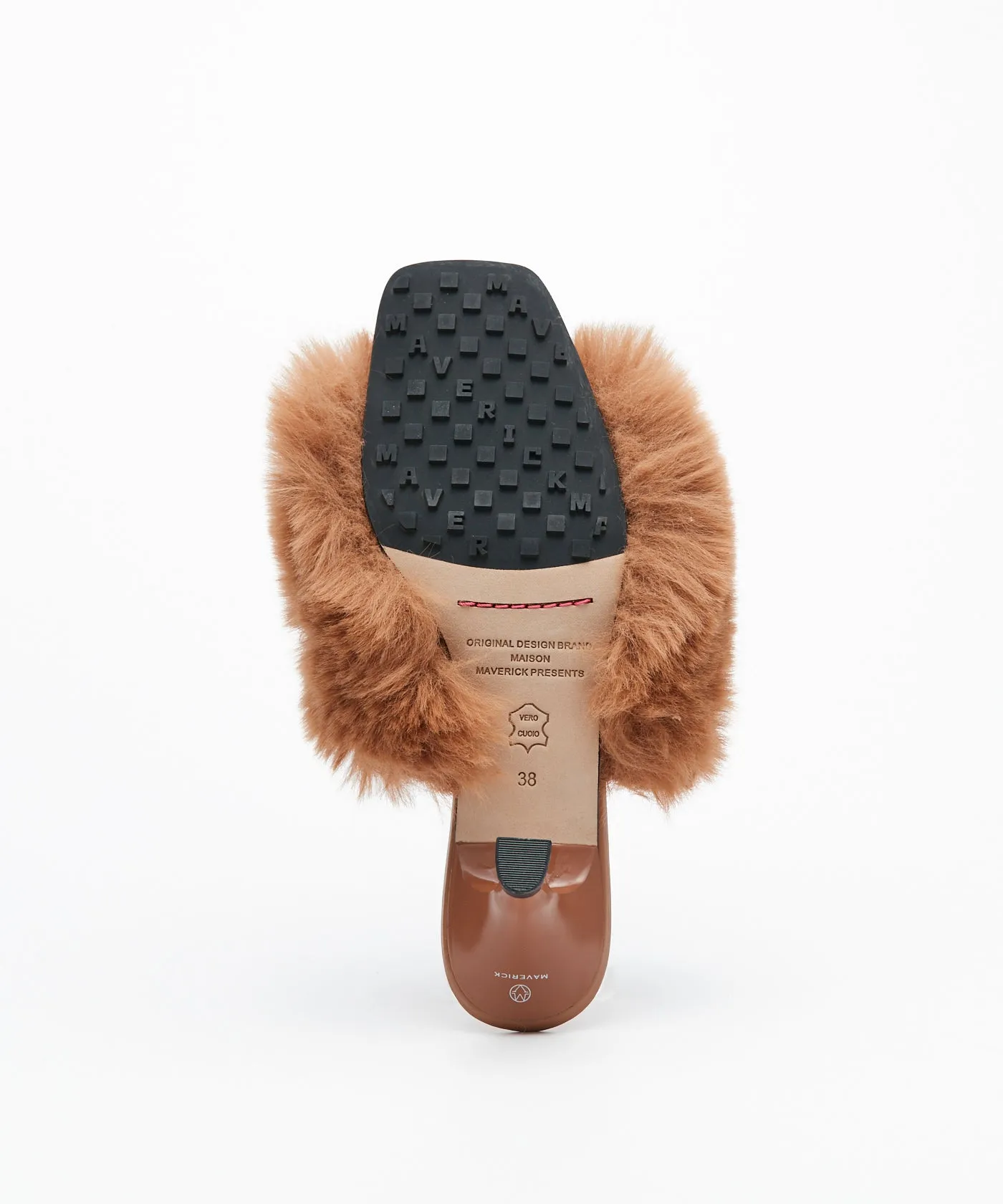 Slip-On Fur Mules - Camel