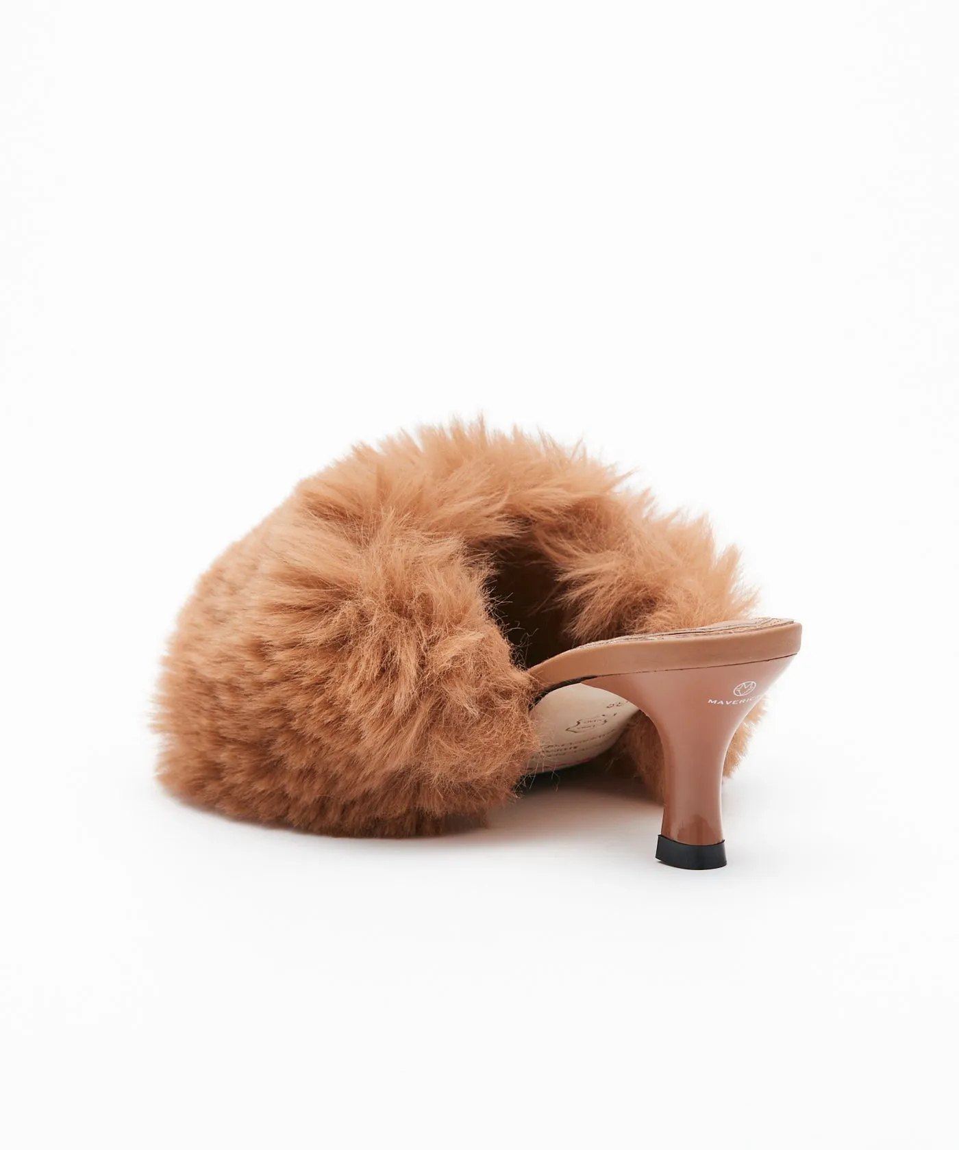 Slip-On Fur Mules - Camel