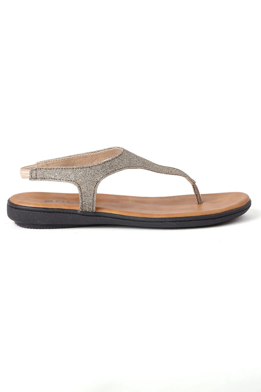 SOLES Champagne Flat Sandals - Luxurious Comfort