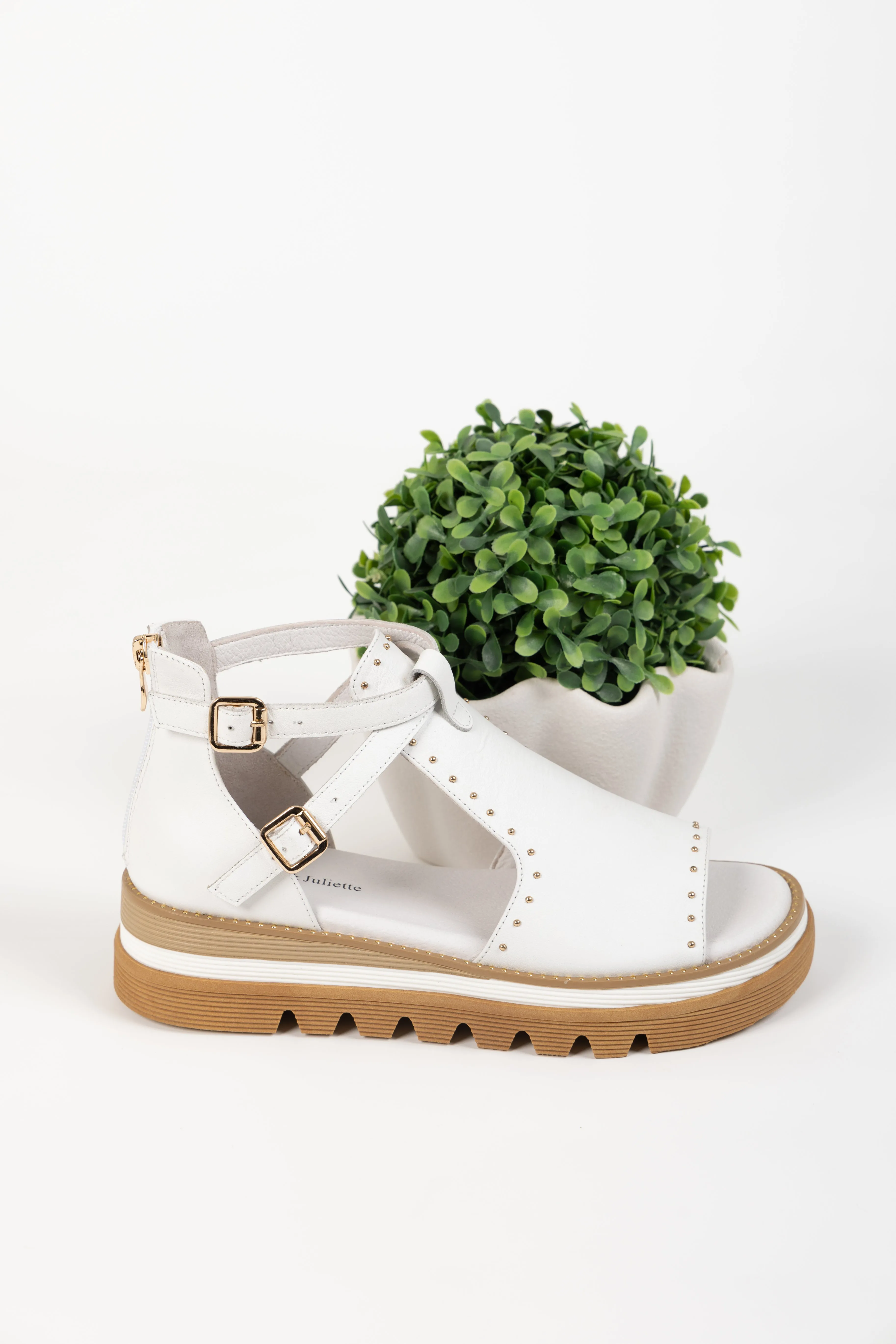 SORENS SANDAL WHITE LEATHER