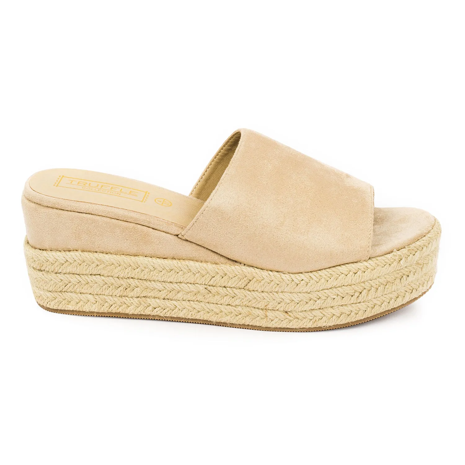 Stone Flat Espadrille Wedges