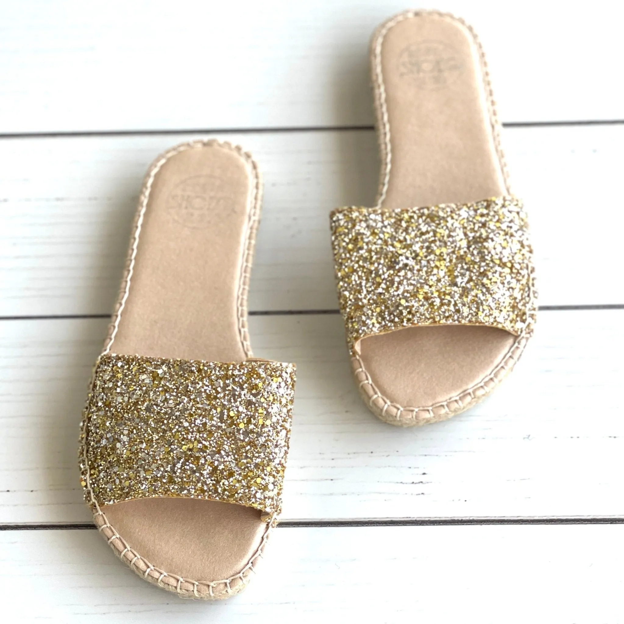 Summer Espadrille in Gold Glitter - Outlet item