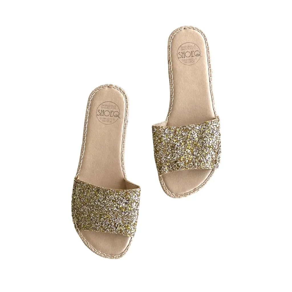 Summer Espadrille in Gold Glitter - Outlet item