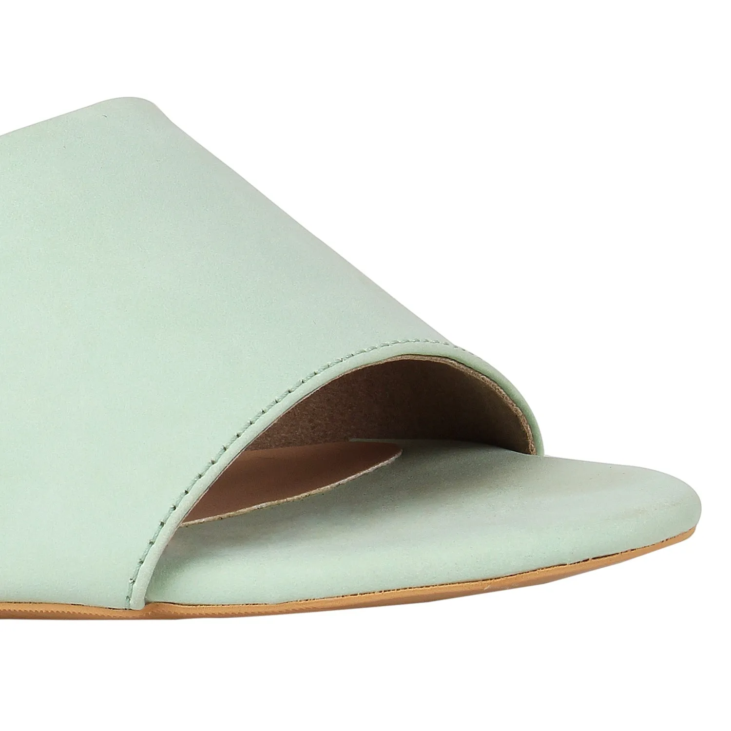 Tao Paris Meg 10002-05 Green Solid Mules