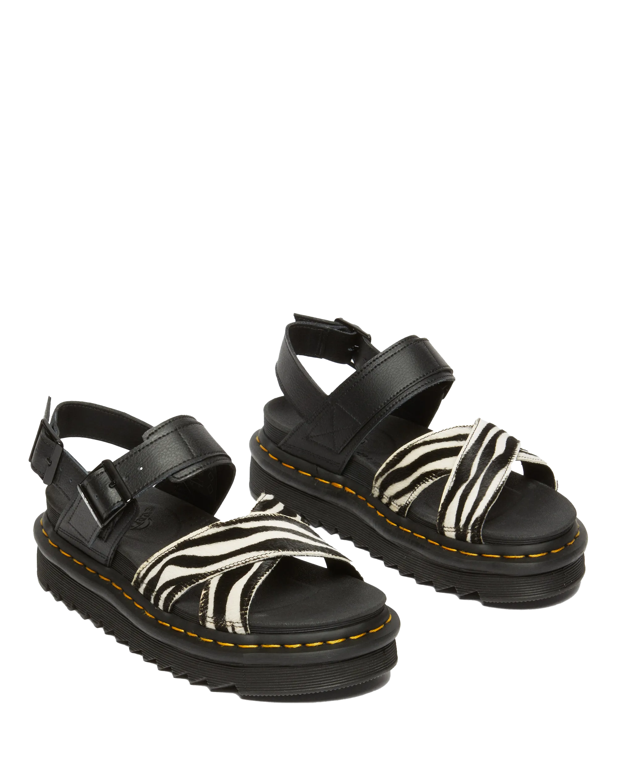 Voss II Sandals in Zebra & Black