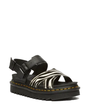 Voss II Sandals in Zebra & Black