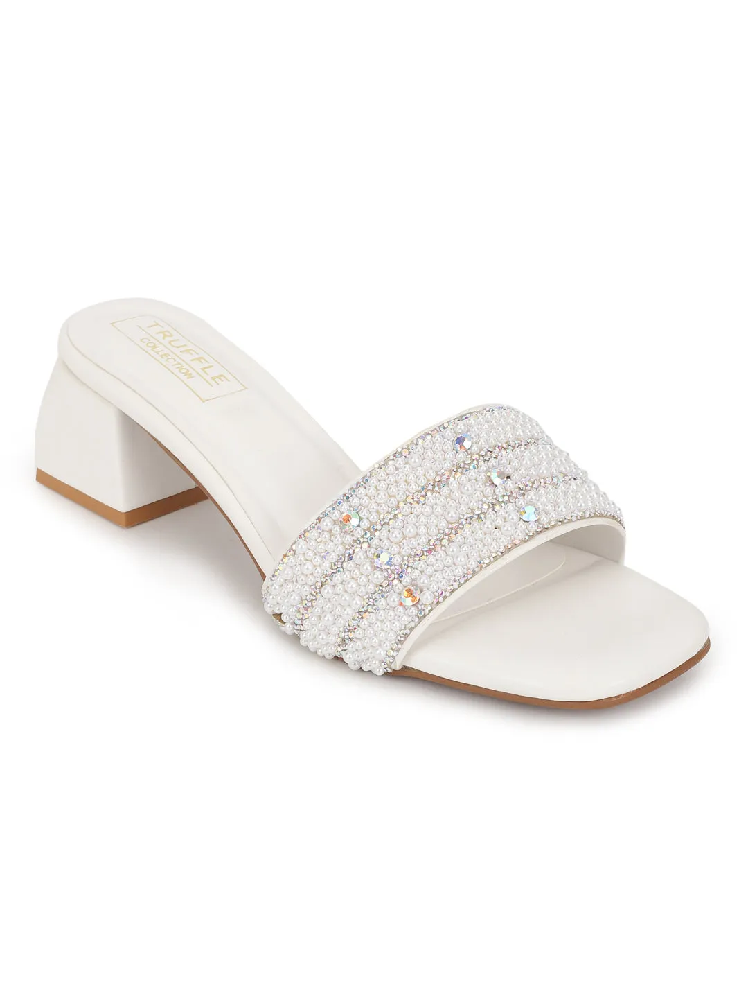 White PU Block Sandals (TC-REN-R5148-WHT)