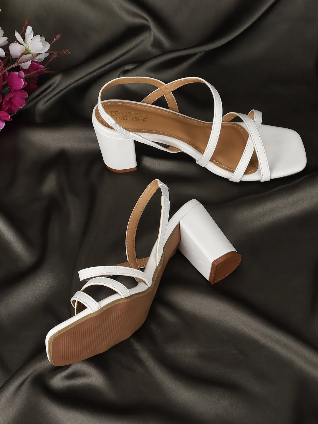 White PU Strappy Block Sandals (TC-ST-1352-WHTPU)