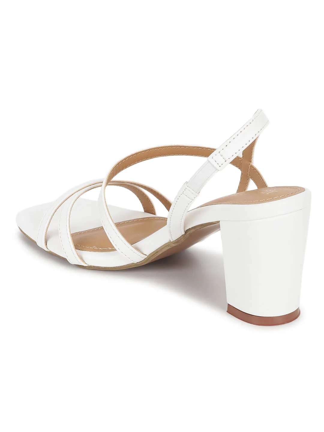 White PU Strappy Block Sandals (TC-ST-1352-WHTPU)