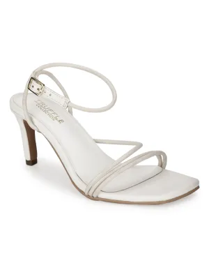 White PU Strappy Stiletto Sandals (TC-ST-1231-WHTPU)