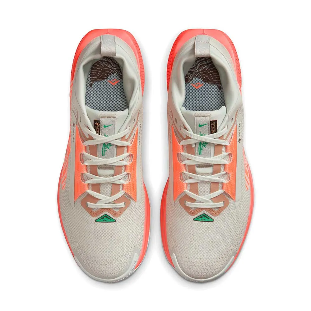 Women's Nike  Pegasus Trail 5 GORE-TEX Waterproof Trail Running Shoe - Light Silver/Hyper Crimson/Wild Mango - Regular B)