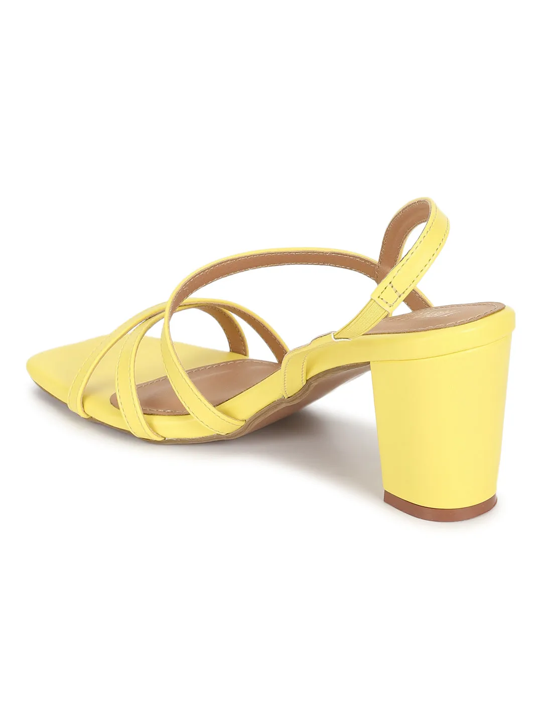 Yellow PU Strappy Block Sandals (TC-ST-1352-YELPU)