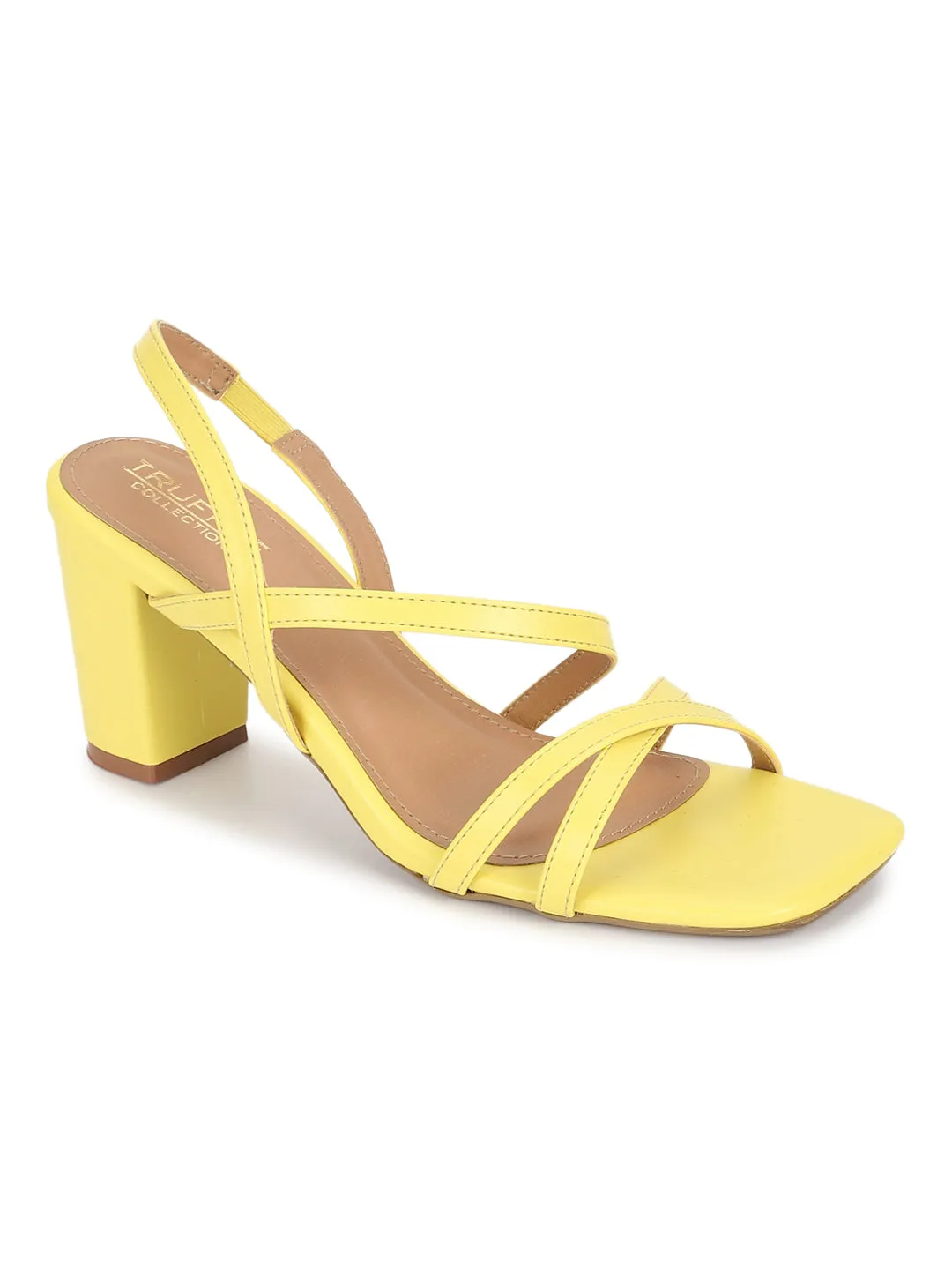 Yellow PU Strappy Block Sandals (TC-ST-1352-YELPU)