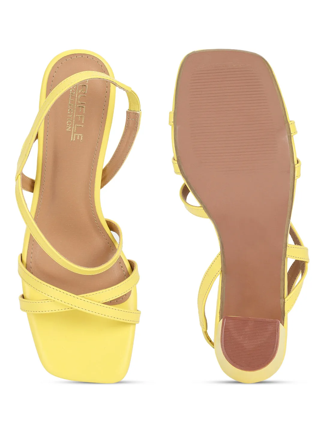 Yellow PU Strappy Block Sandals (TC-ST-1352-YELPU)