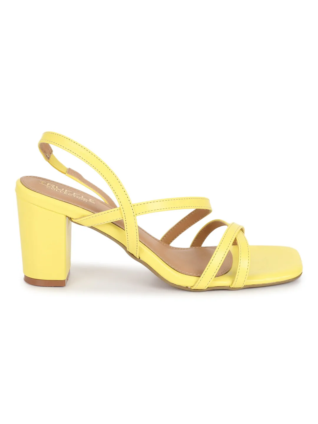 Yellow PU Strappy Block Sandals (TC-ST-1352-YELPU)