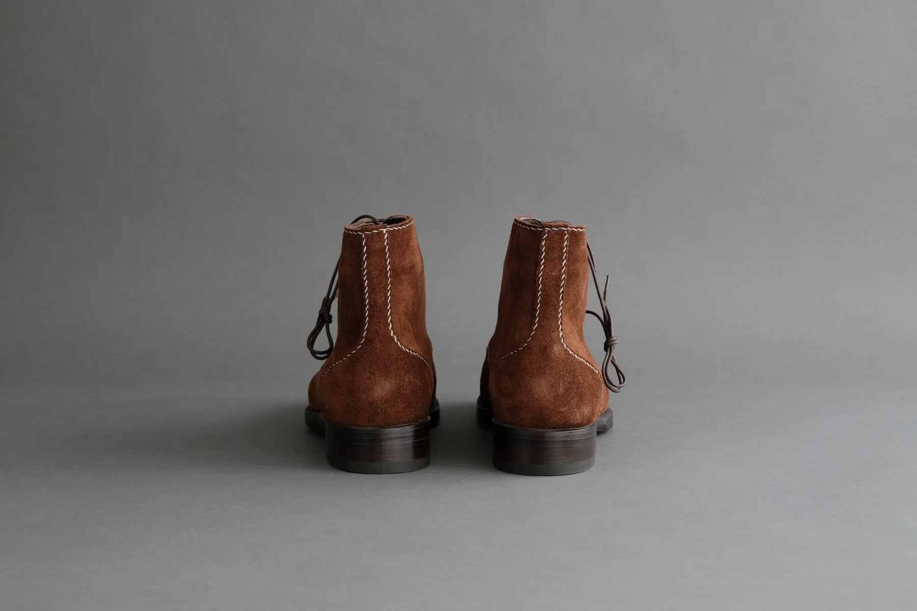 ZeroEightSix.Jules Handsewn Derby Boots From Calf Suede